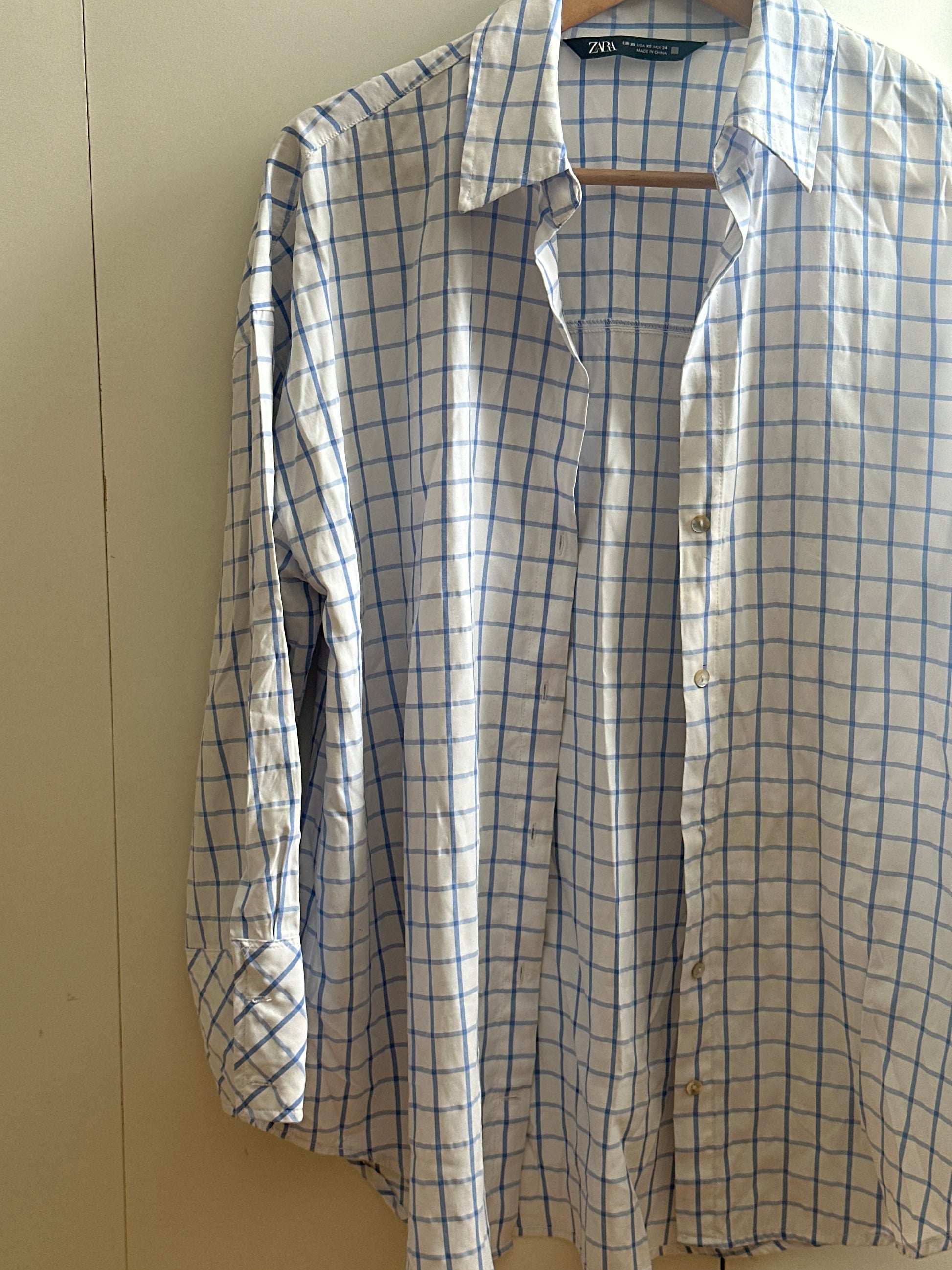 Camisa cuadros Zara