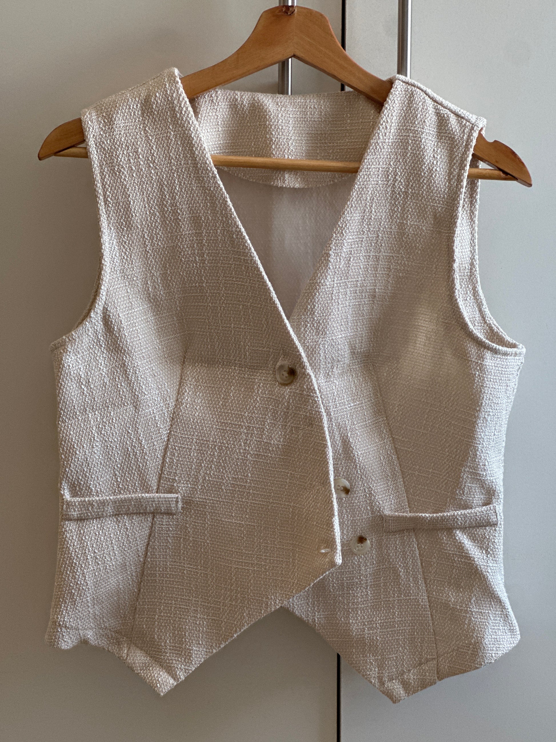 Vest formal beige Shein