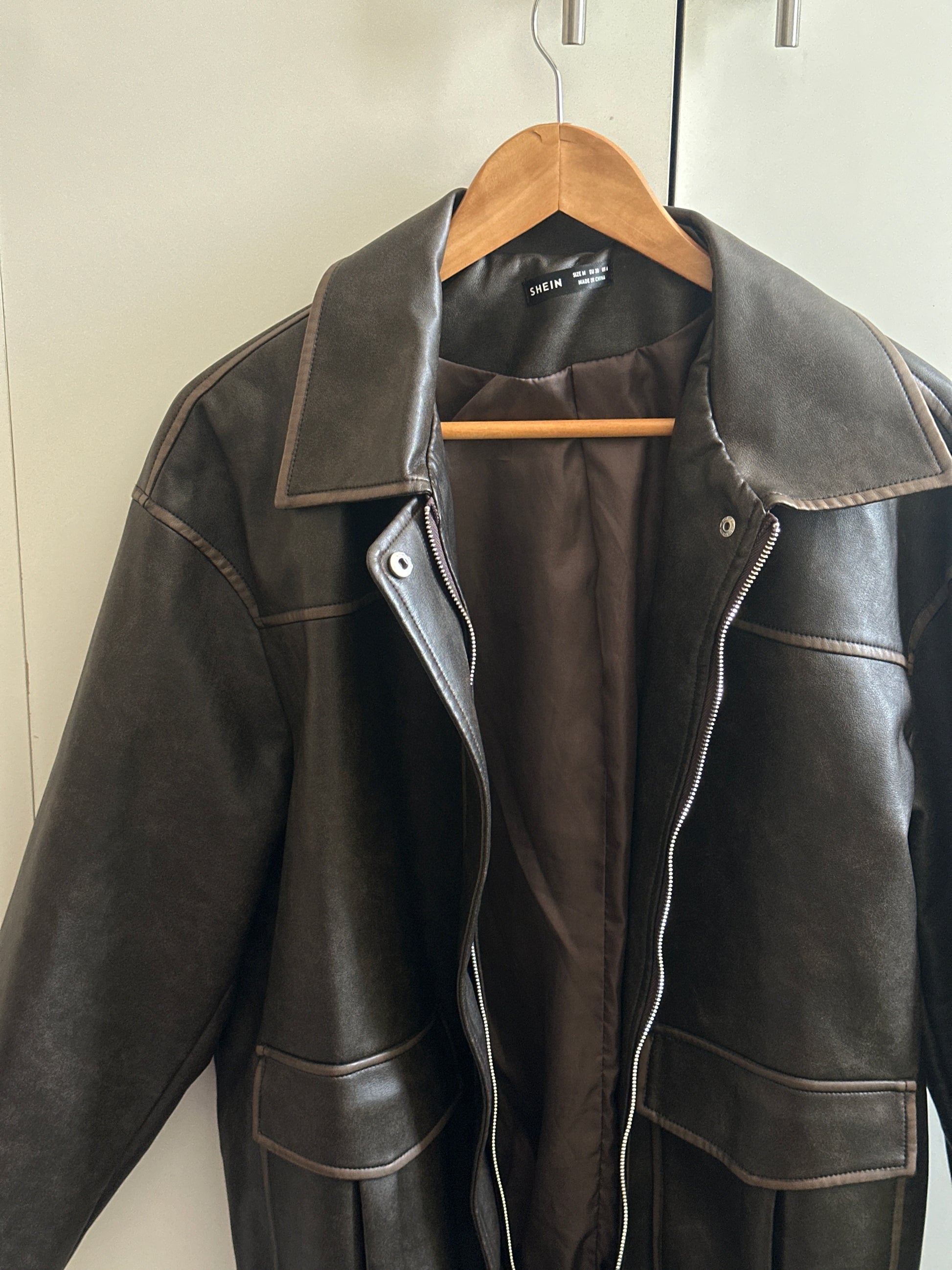 Chaqueta ecocuero Shein