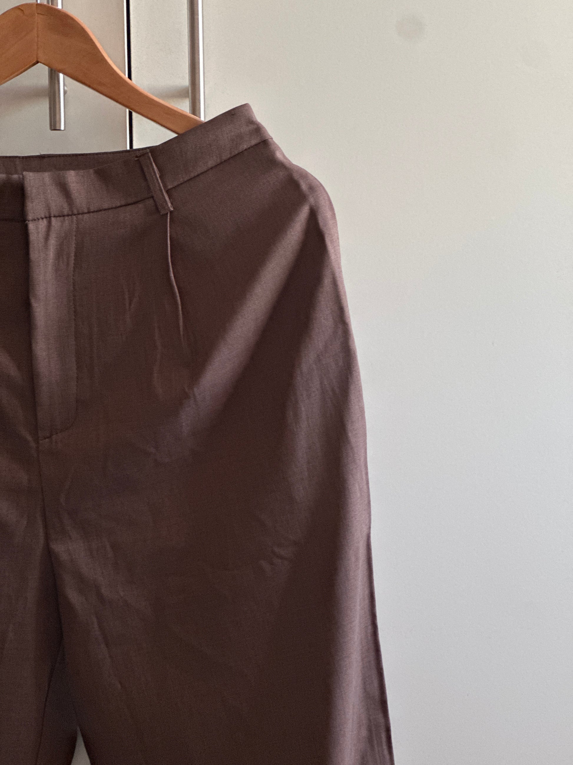 Pantalón shein talla S sastrero café