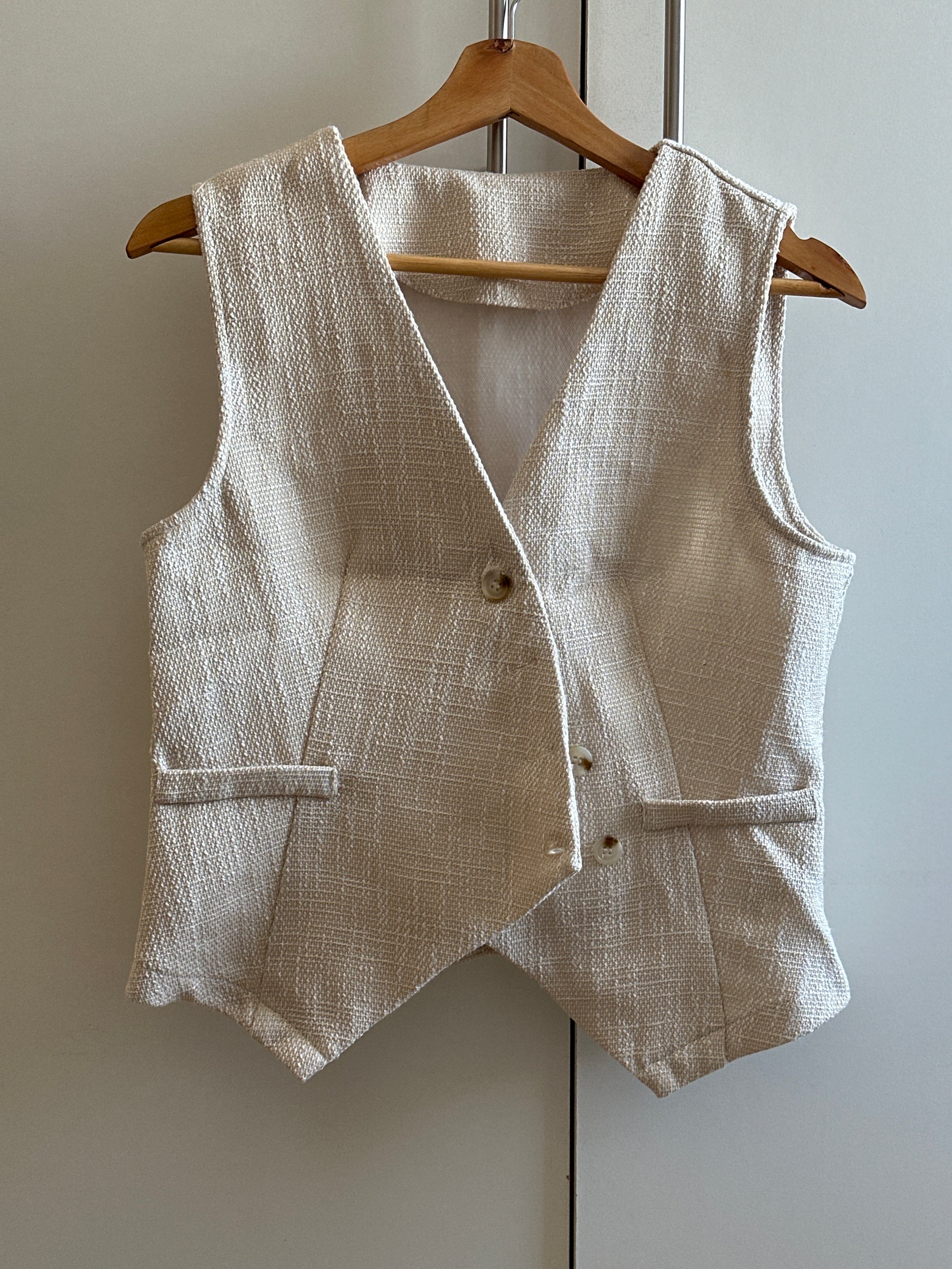 Vest formal beige Shein