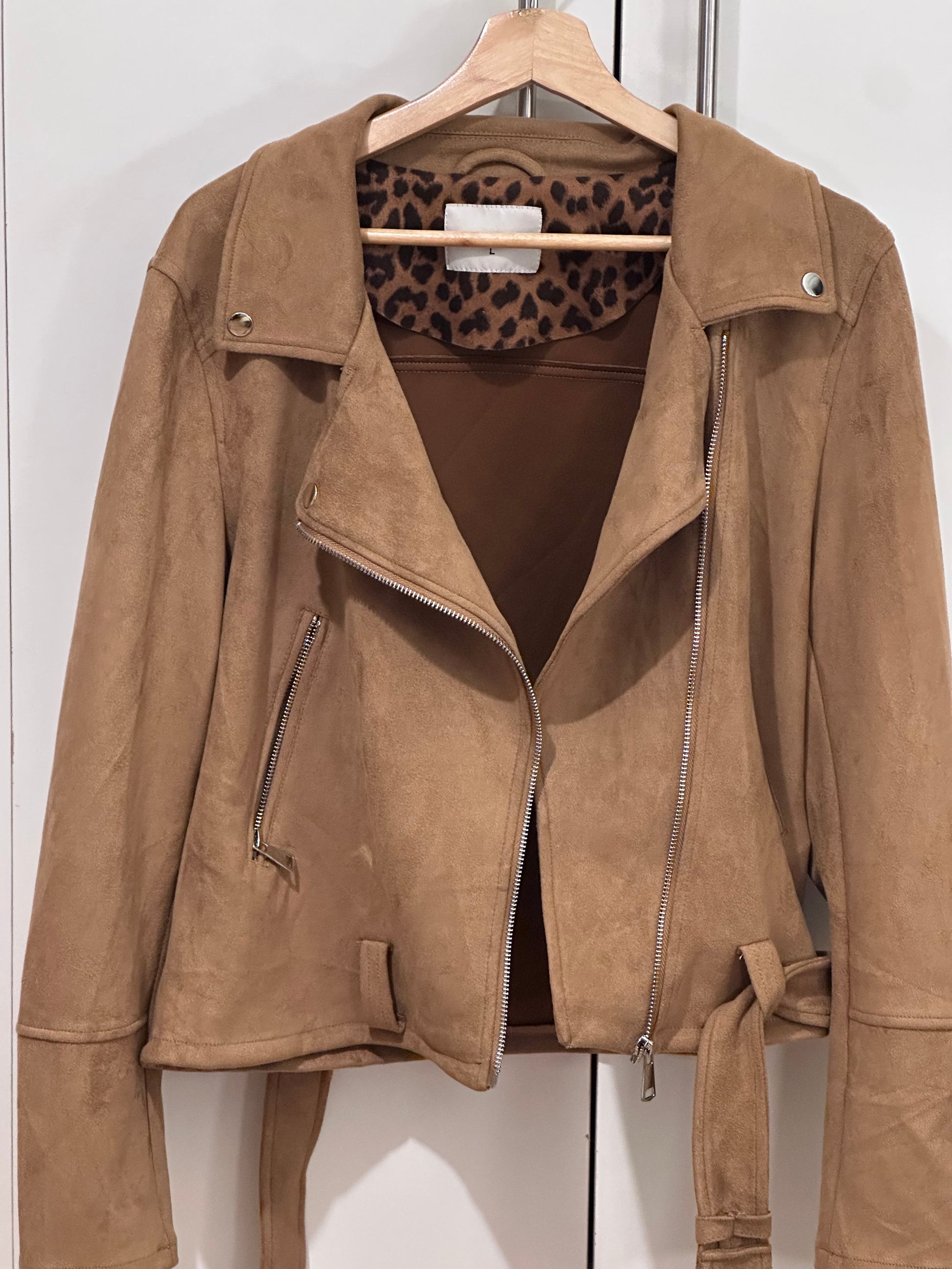 Chaqueta café gamuza