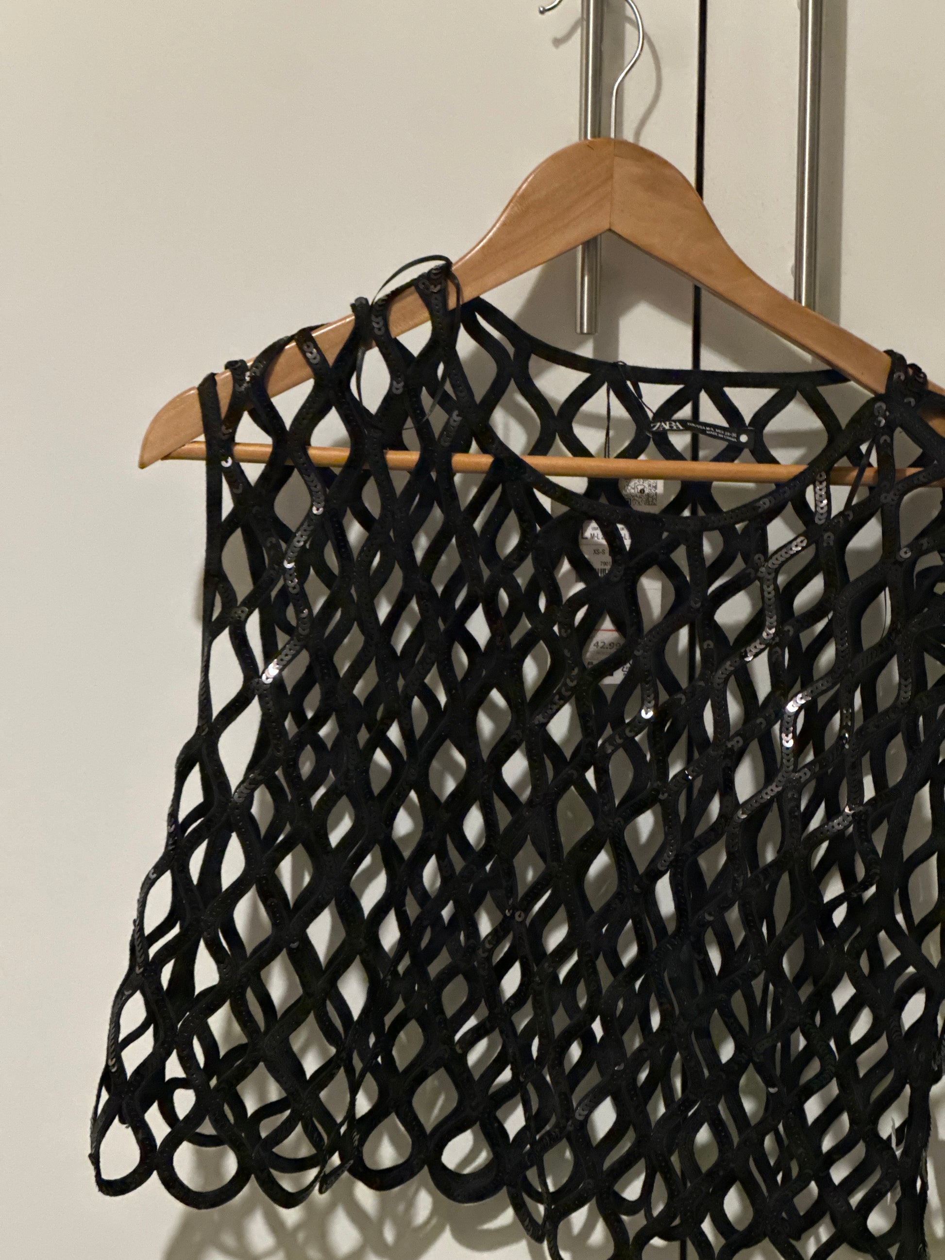 Top Zara lentejuelas nuevo etiqueta ML