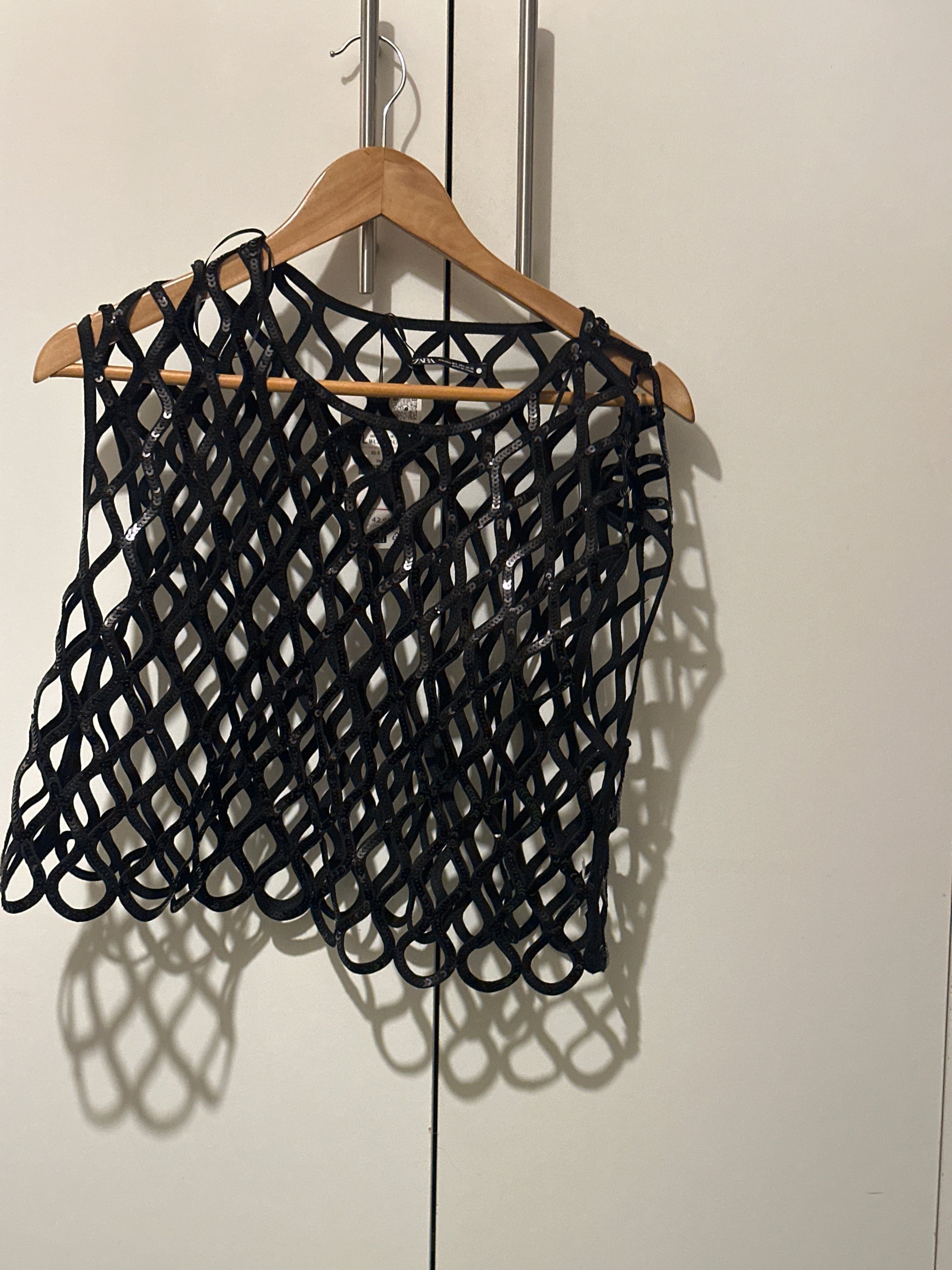 Top Zara lentejuelas nuevo etiqueta ML