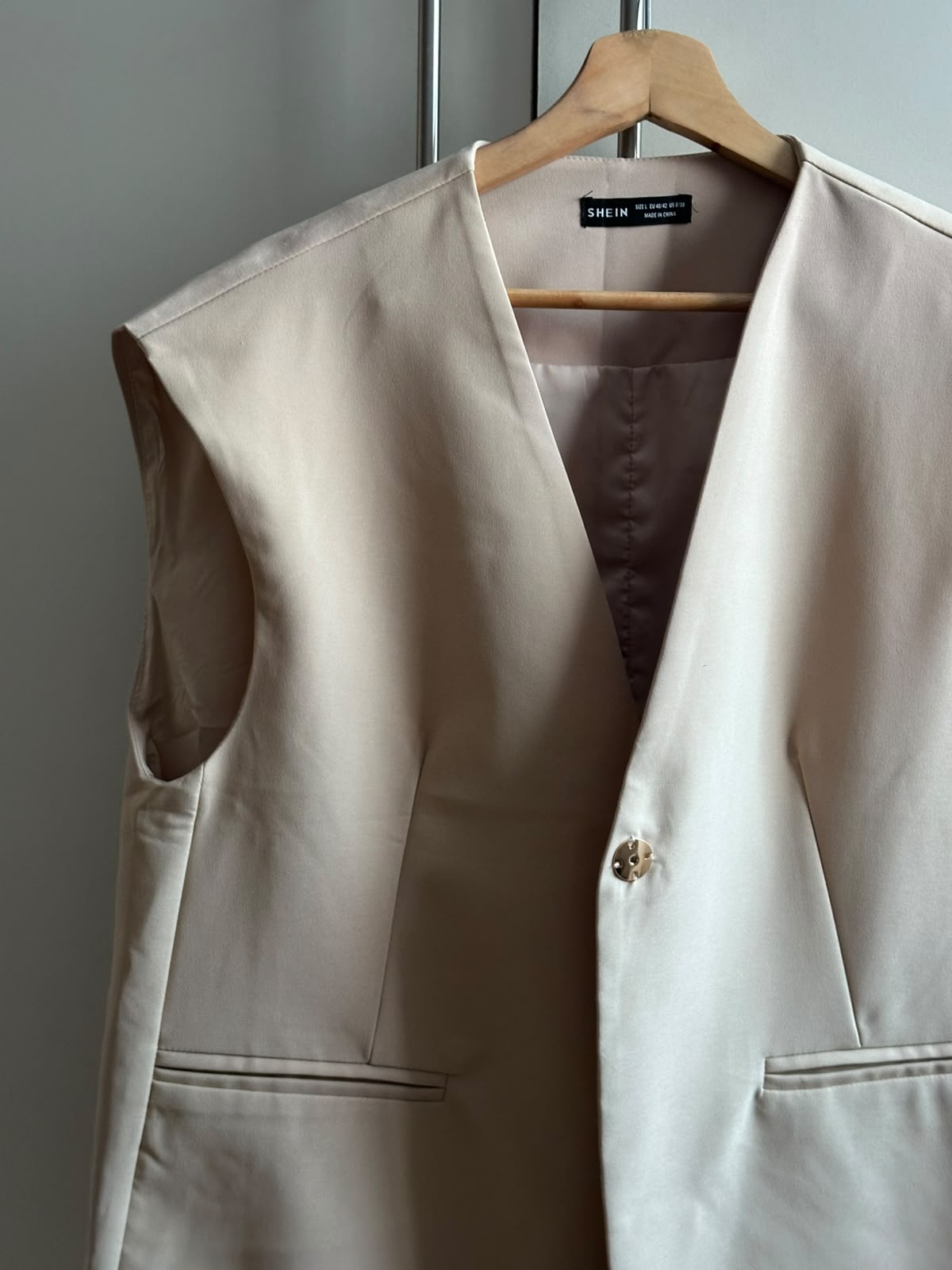 Blazer sin mangas Shein